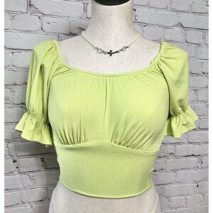 NWT Listicle Y2K STL Cottagecore Milkmaid Puff Sleeve Babydoll Prairie Top Sz XS